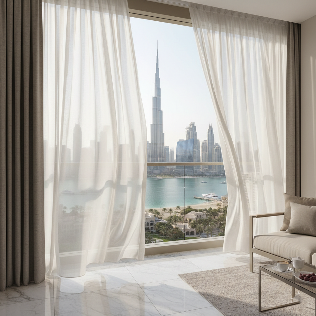 Sheer Curtains in Dubai for Living Room – The Perfect Blend of Elegance and Comfort