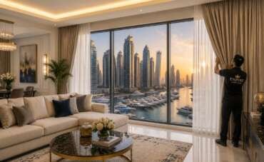 Curtain Fixing in Dubai Marina – Professional Installation Services by Empire Curtains