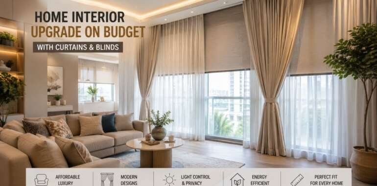 Affordable Home Interior Upgrade on Budget with Curtains & Blinds