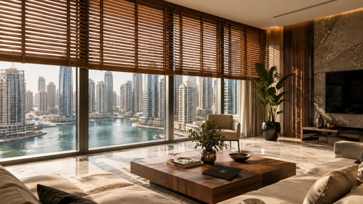 Wooden Blinds In Dubai Marina: Stylish & Custom Window Solutions
